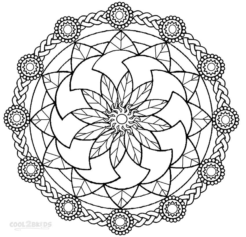 Mandala Coloring Pages Printable For Kids
 Printable Mandala Coloring Pages For Kids