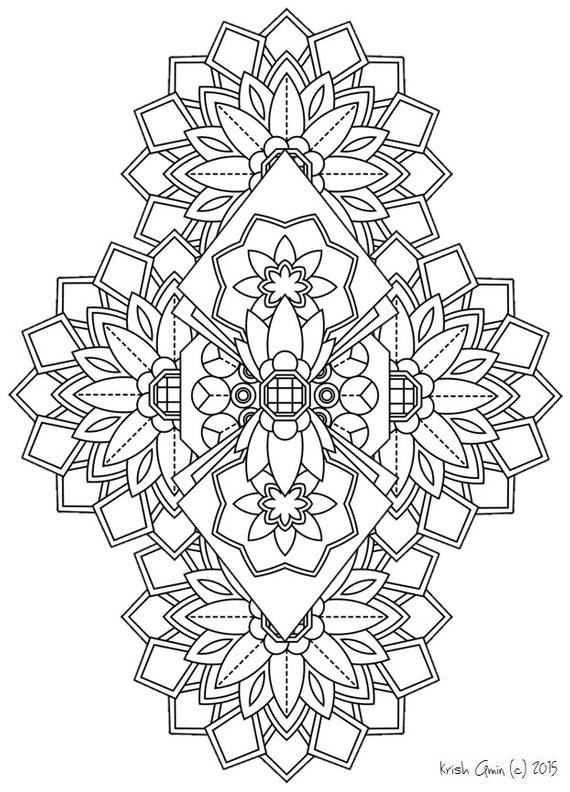 Mandala Coloring Sheets For Kids
 Printable Intricate Mandala Coloring Pages by KrishTheBrand