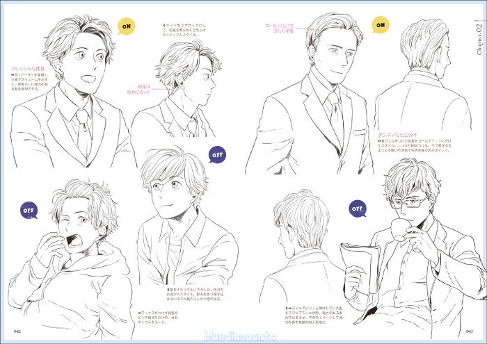 Manga Male Hairstyles
 DHL How to Draw 250 Manga Anime Male Character Mens Hair