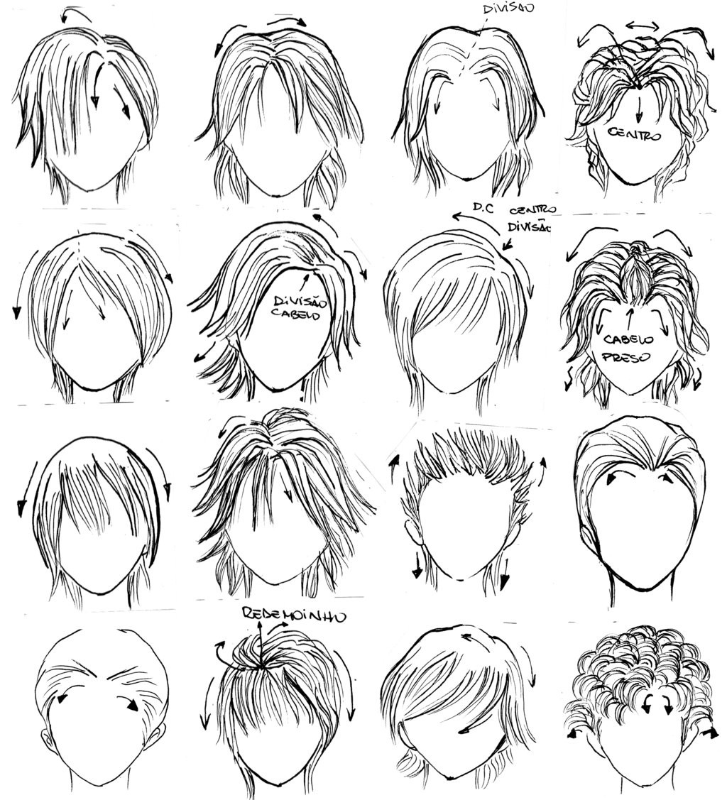 Manga Male Hairstyles
 How to Draw Manga step 1