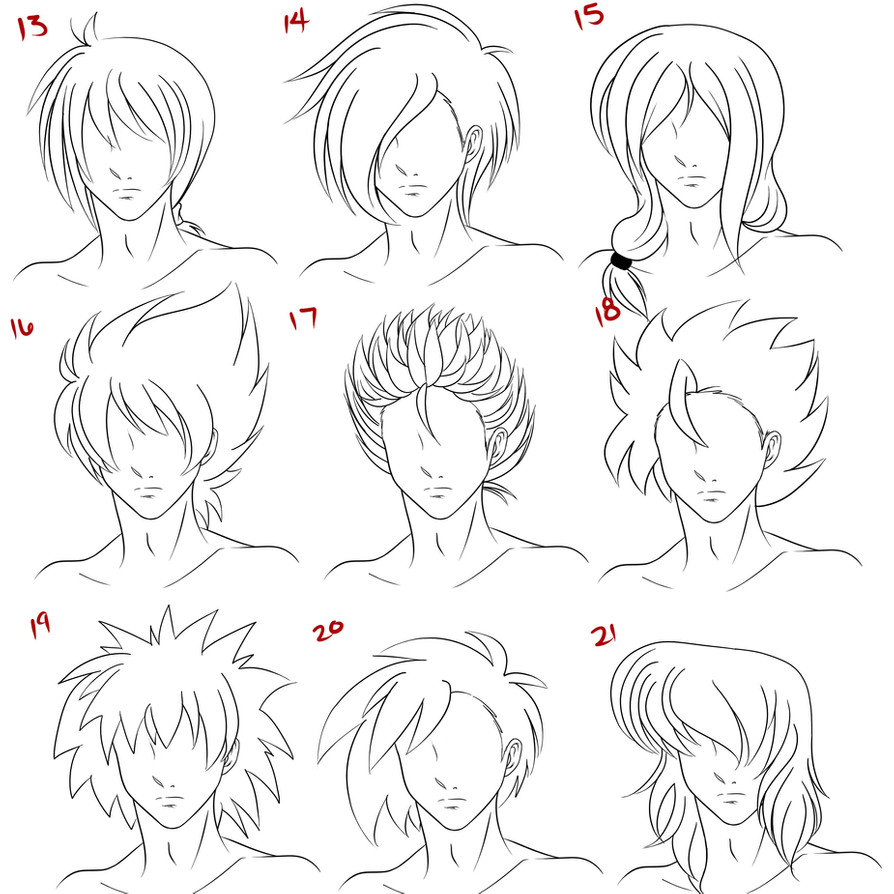 Manga Male Hairstyles
 Anime Male Hair Style 3 by RuuRuu Chan on DeviantArt