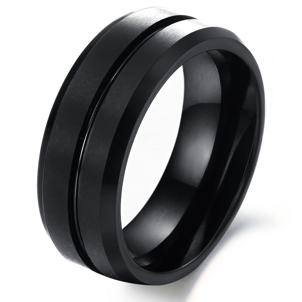 Manly Wedding Bands
 Personality Black Tungsten Wedding Rings For Man Fashion
