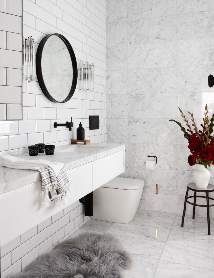 Marble Bathroom Tile
 Bathroom profile Marble & subway tiles
