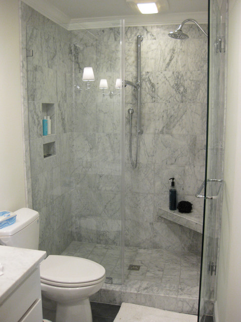 Marble Bathroom Tile
 Marble tile Shower with slate floor Traditional
