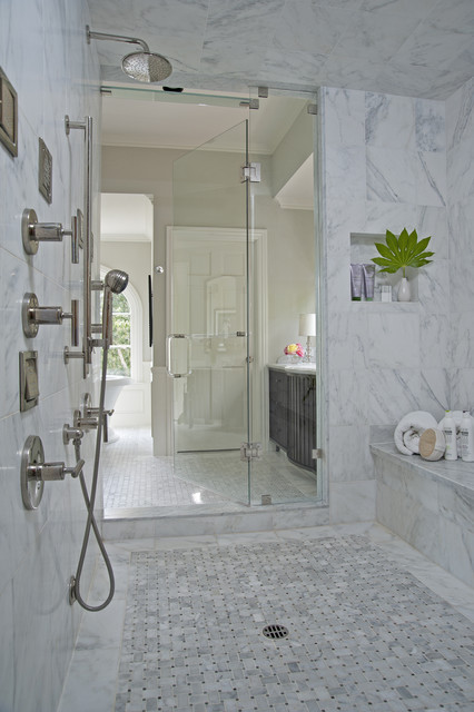Marble Bathroom Tile
 Royal Stone & Tile Carrara Marble Bathroom Contemporary