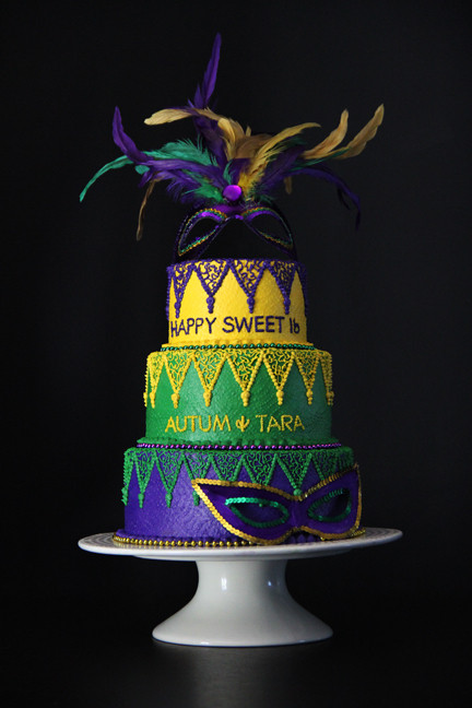 Mardi Gra Birthday Cake
 mardi gras birthday cake