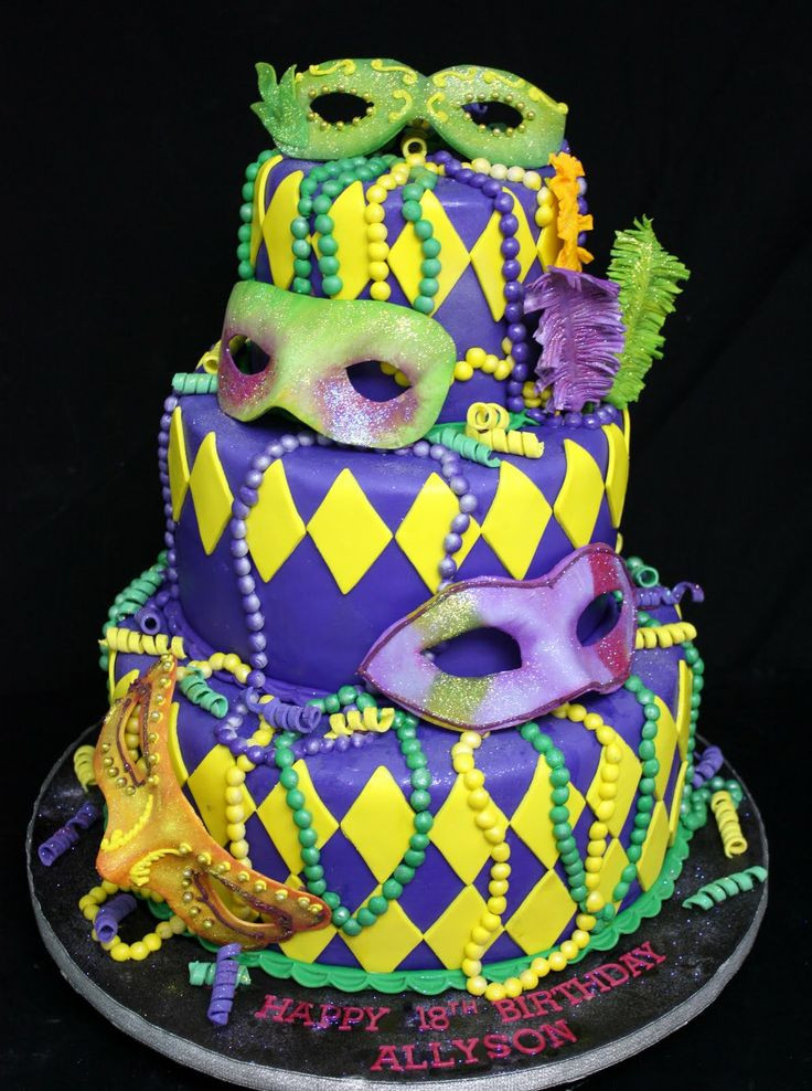 Mardi Gra Birthday Cake
 37 best images about Mardi Gras Wedding on Pinterest
