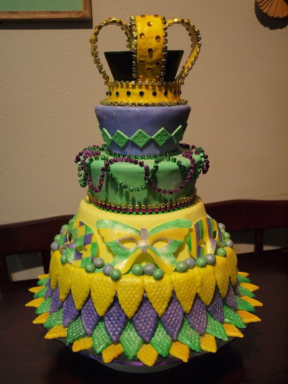 Mardi Gra Birthday Cake
 17 Best images about Mardi Gras Cakes on Pinterest