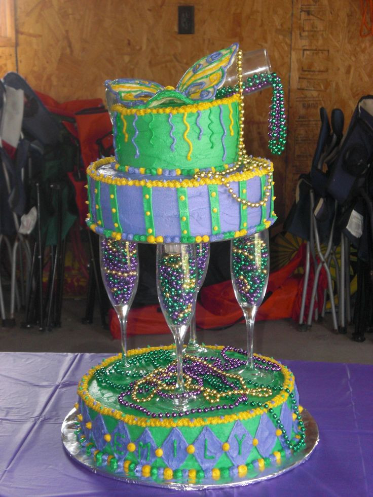 Mardi Gras Birthday Cake
 84 best images about Mardi Gras on Pinterest