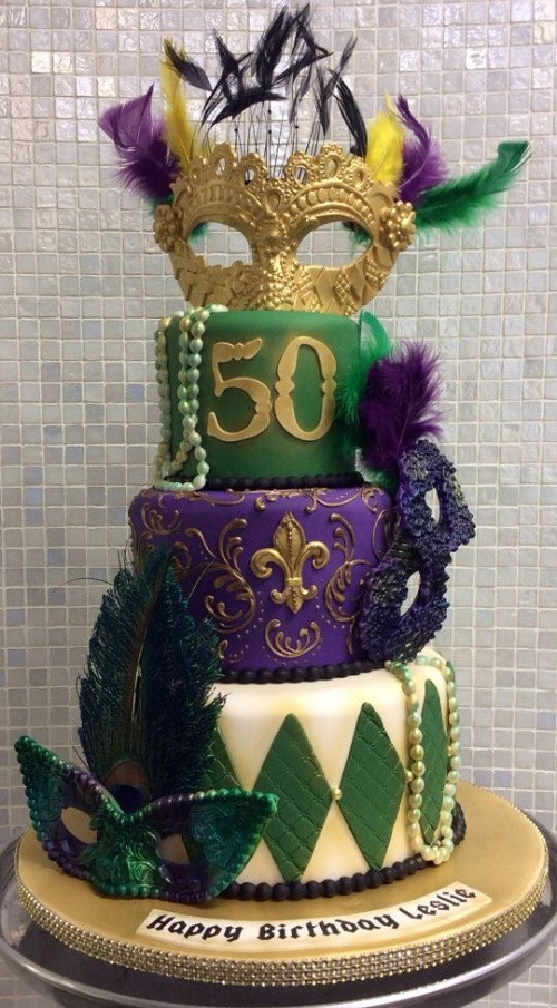 Mardi Gras Birthday Cake
 34 Unique 50th Birthday Cake Ideas with My Happy