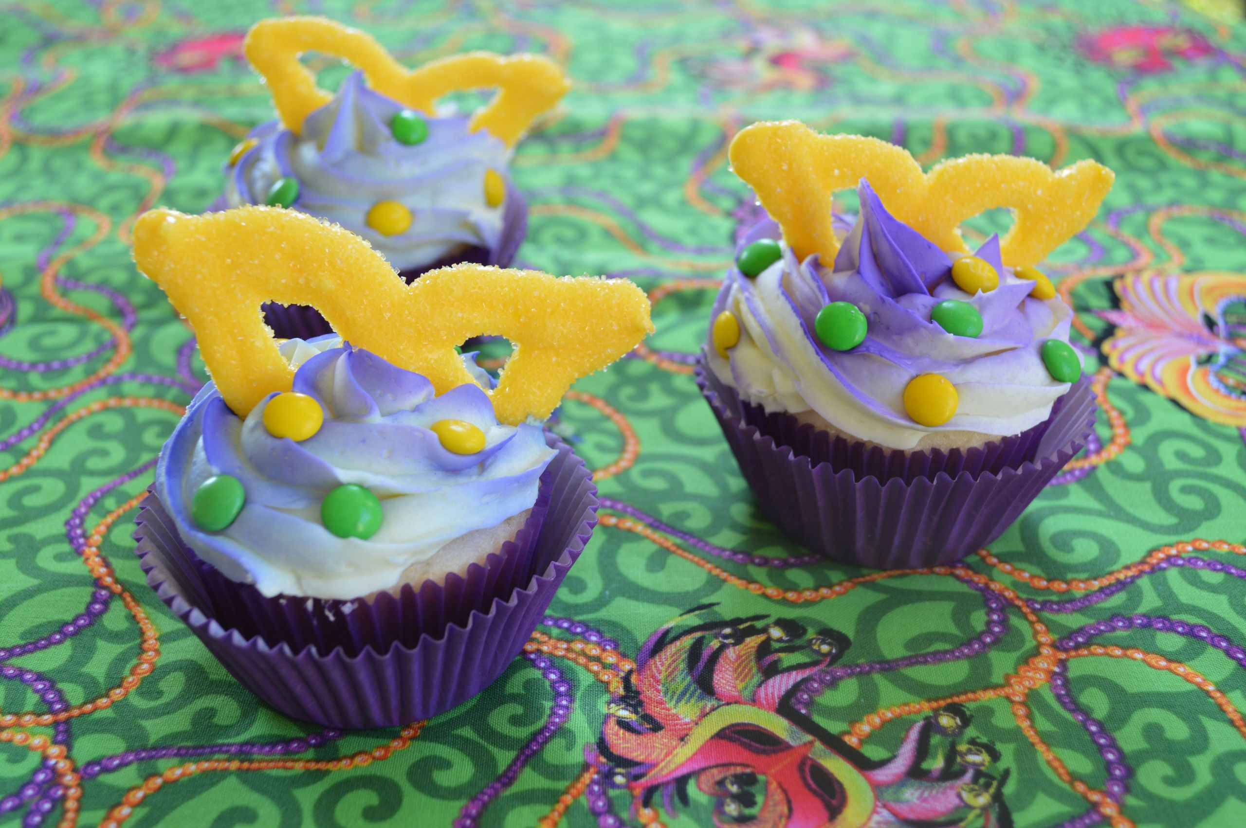 Mardi Gras Cupcakes
 Five Days of Cute and Easy Cupcakes Day Five Mardi