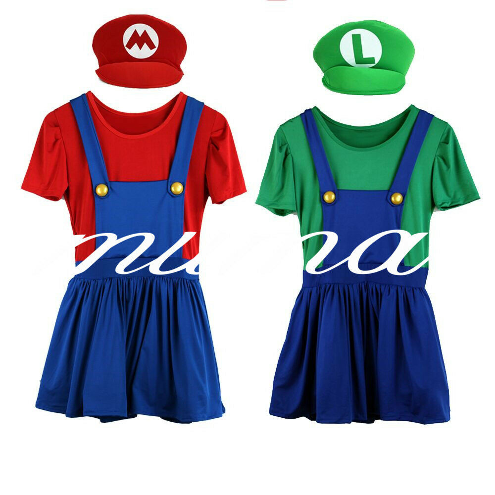 Mario And Luigi DIY Costumes
 Adult Womens Mario and Luigi Costumes Super Plumber Bros