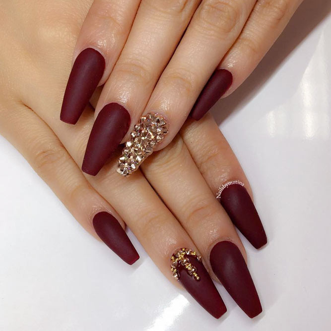 Maroon Nail Ideas
 Maroon Nails Will Make A Queen Out You