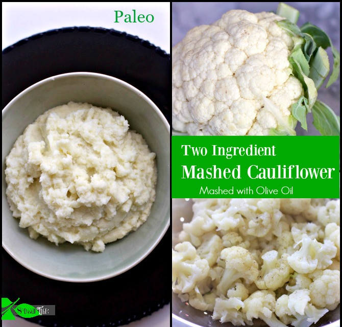 Mashed Cauliflower Paleo
 Mashed Cauliflower with Olive Oil Paleo Vegan Spinach
