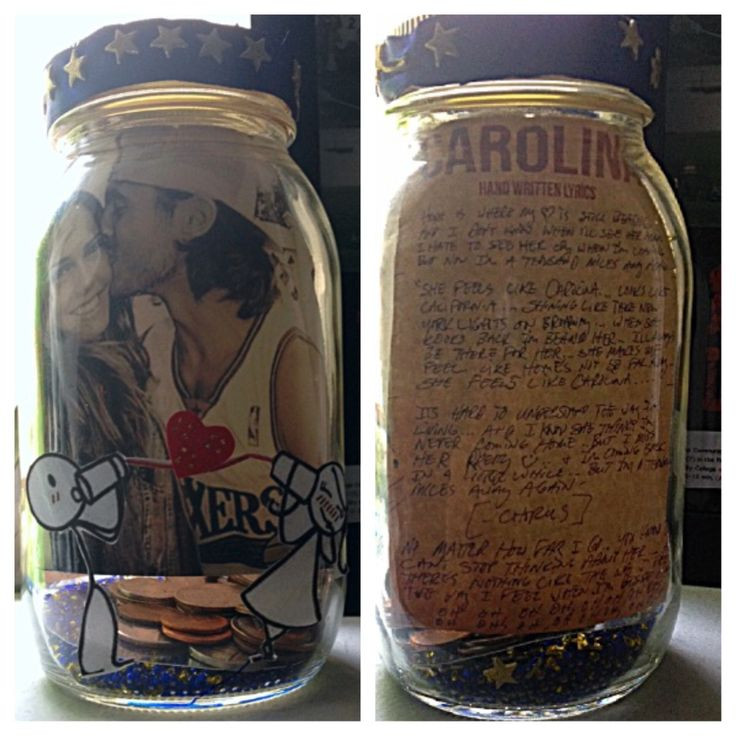 Mason Jar Gift Ideas For Boyfriend
 Long distance relationship t Decorate a mason jar and