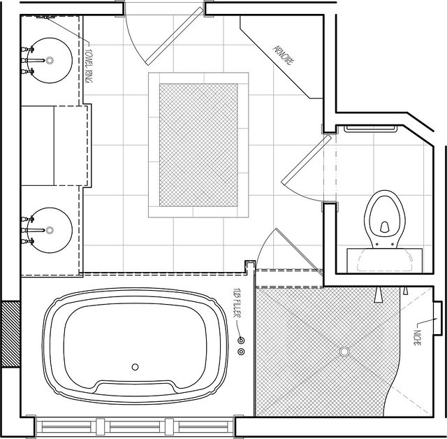 Master Bathroom Floor Plans
 Naperville Luxury Master Bath Remodel