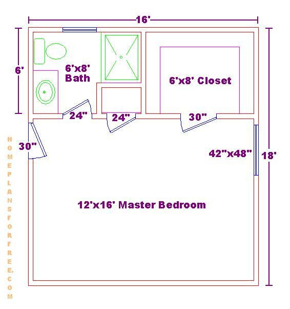 Master Bathroom Size
 Master bedrooms Masters and Walk in closet on Pinterest