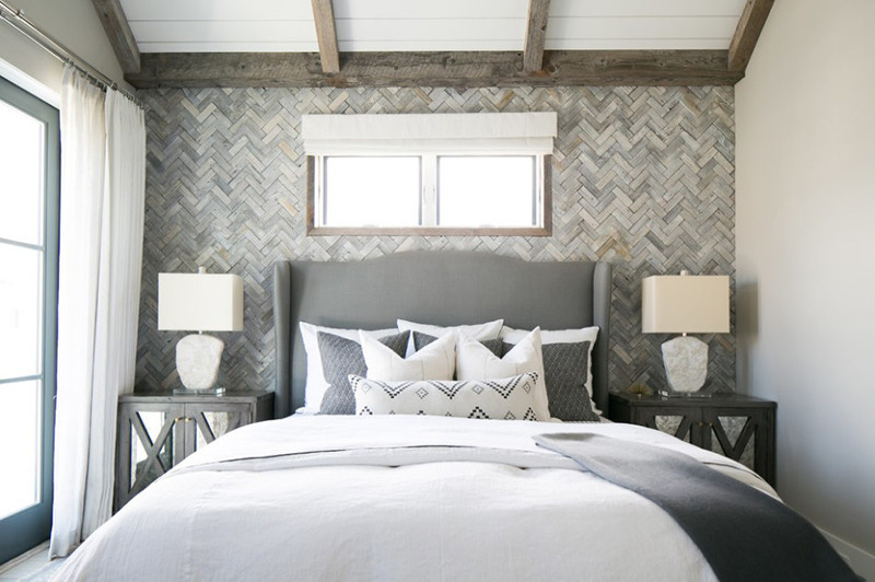 Master Bedroom Wallpaper Accent Wall
 20 Bedrooms With Herringbone Pattern Designs