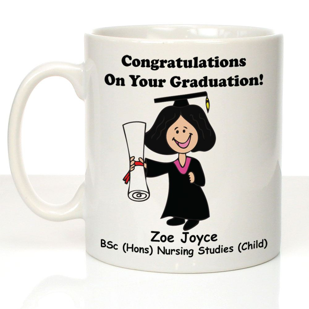 Masters Graduation Gift Ideas For Her
 Personalised Girl s Graduation Mug Graduate Gift Ideas