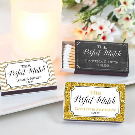 Matchbook Wedding Favors
 SET of 50 Personalized Matches Matchbox Wedding Favor A