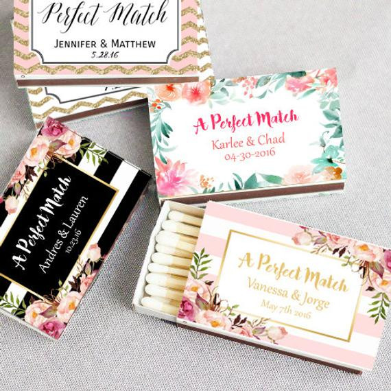 Matchbook Wedding Favors
 SET of 50 Personalized Wedding Matches A Perfect Match