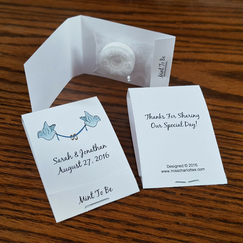 Matchbook Wedding Favors
 50 Personalized Wedding Mintbook Party Favors Mint Book