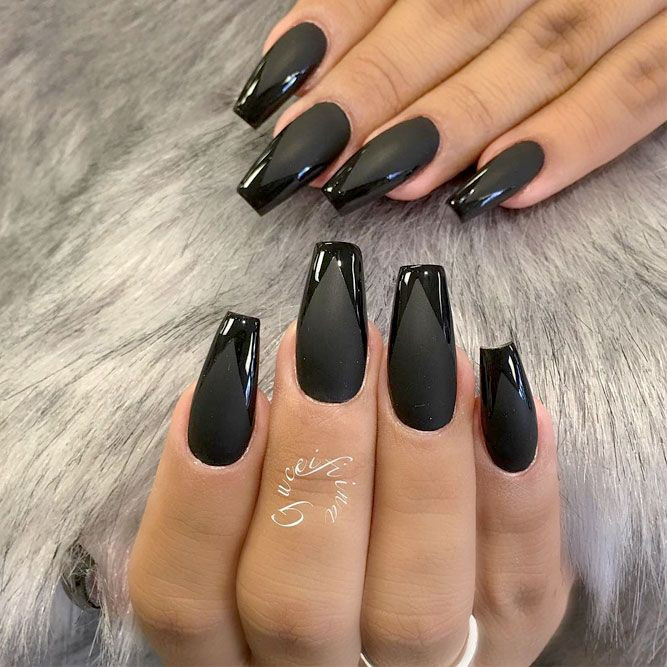 Matte Black Nail Designs
 Best 25 Black nails ideas on Pinterest