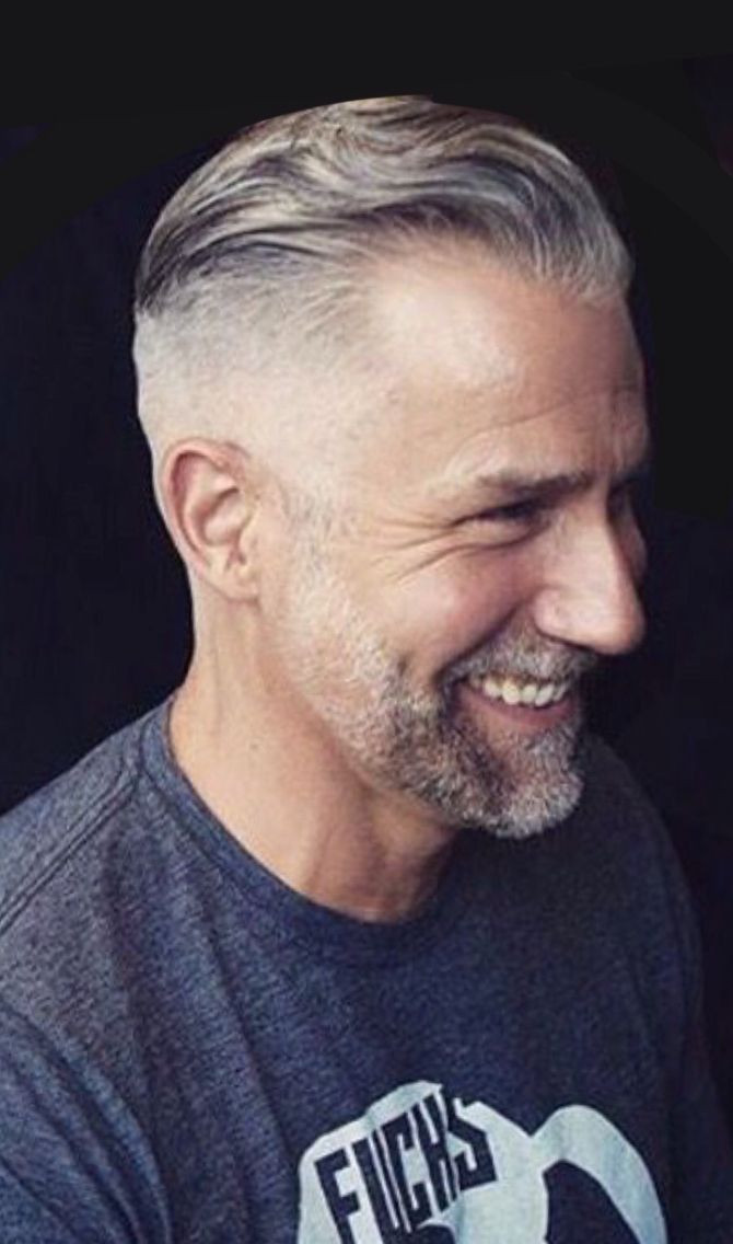 Mature Mens Haircuts
 Handsome Gray Haired Silver Fox