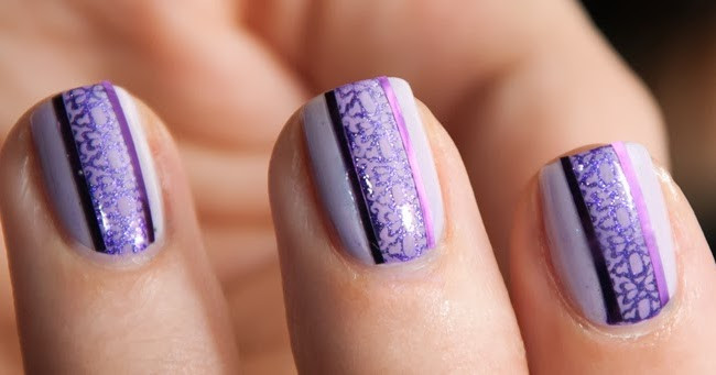 Mauve Nail Designs
 Chasing Shadows nail art mauve et délicat