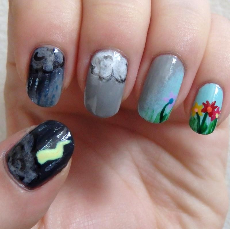 May Nail Designs
 April Showers Bring May Flowers Nail Art by quixii on