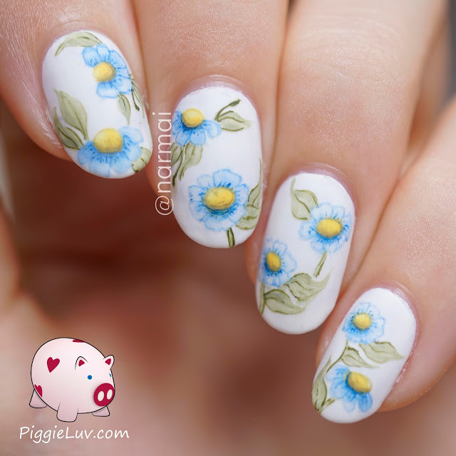 May Nail Designs
 PiggieLuv May flowers nail art HPB Linkup
