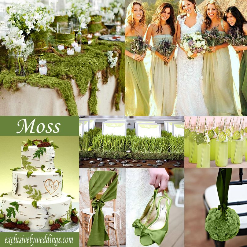 May Wedding Colors
 Moss Green Wedding Color You may want to consider Moss