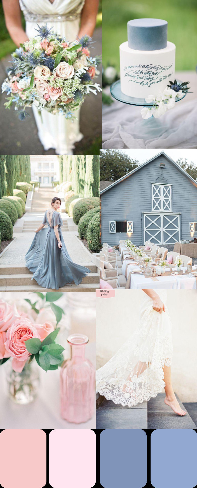 May Wedding Colors
 Romantic Rose Quartz and Serenity Wedding Inspiration