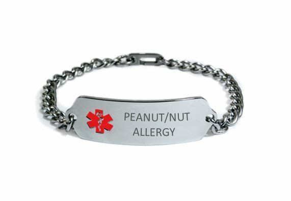 Medical Allergy Bracelet
 PEANUT NUT ALLERGY Medical Alert ID Bracelet Free medical