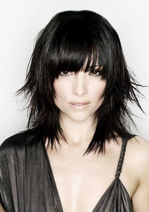 Medium Hairstyles For Women With Bangs
 15 Cool Shaggy Bob with Bangs