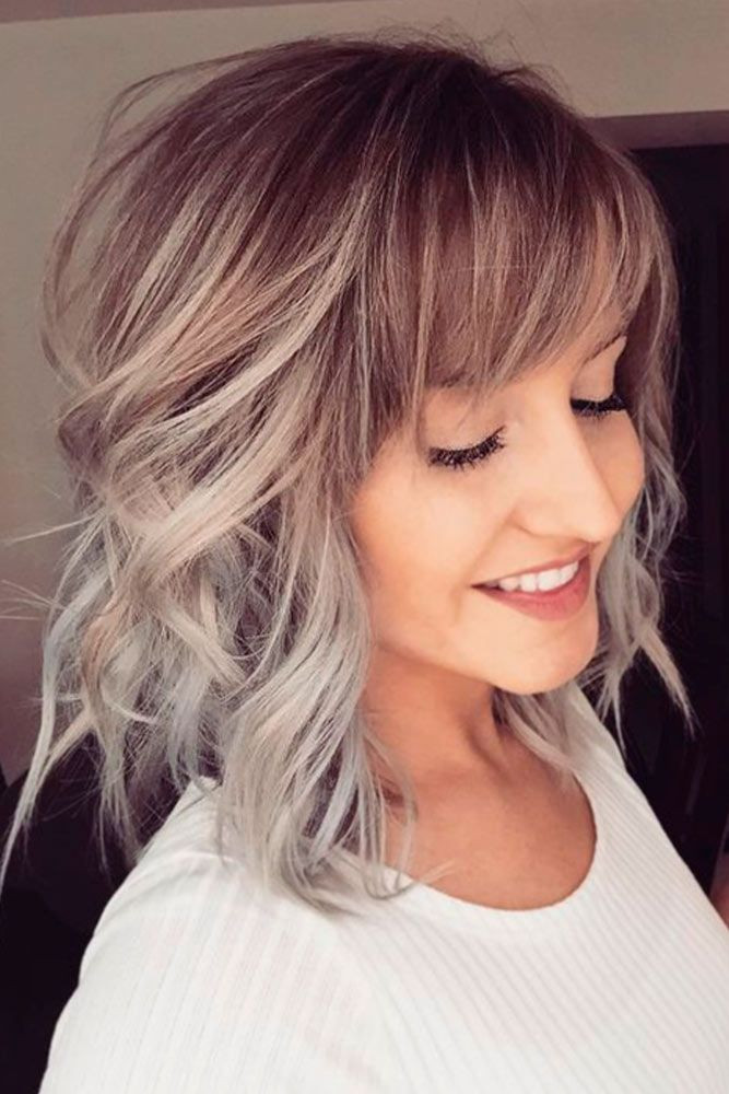 Medium Hairstyles For Women With Bangs
 Pin on Hair Goals