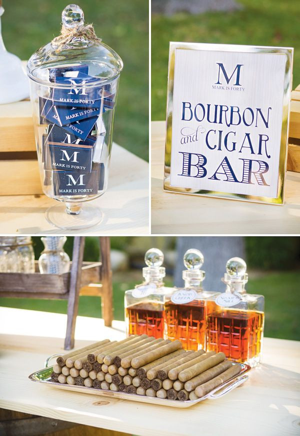 Mens 40Th Birthday Party Ideas
 Bluegrass and Bourbon Manly 40th Birthday Party
