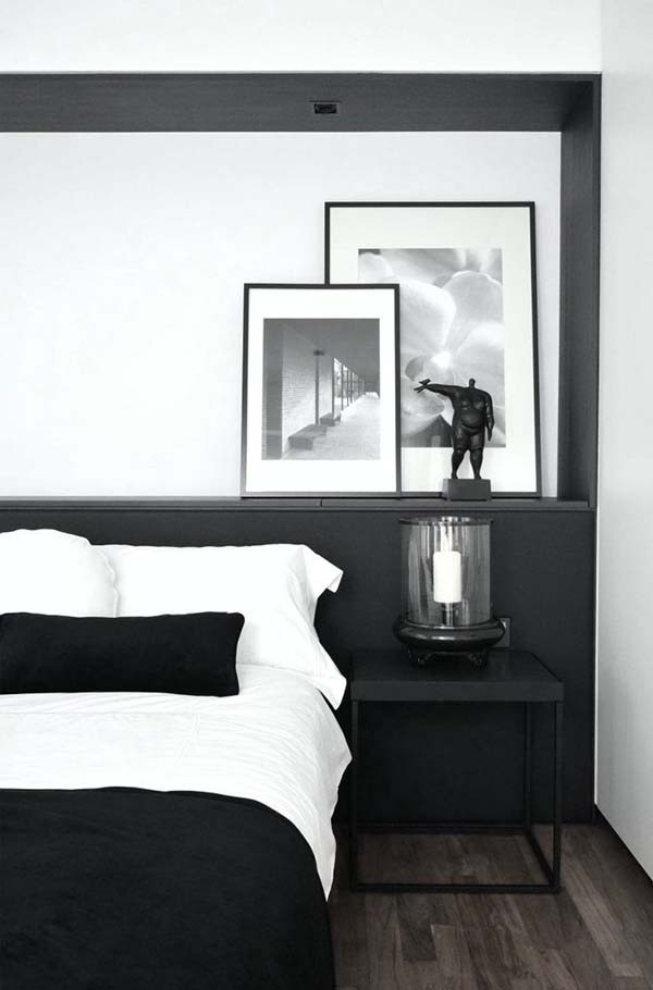 Mens Bedroom Art
 33 Chic and stylish bedrooms dressed in black and white