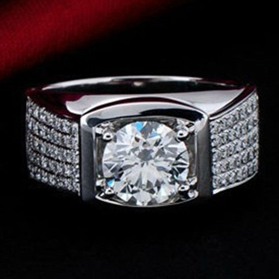 Mens Diamond Engagement Rings
 Top Luxury 5CT Diamond Men s Engagement Ring Males