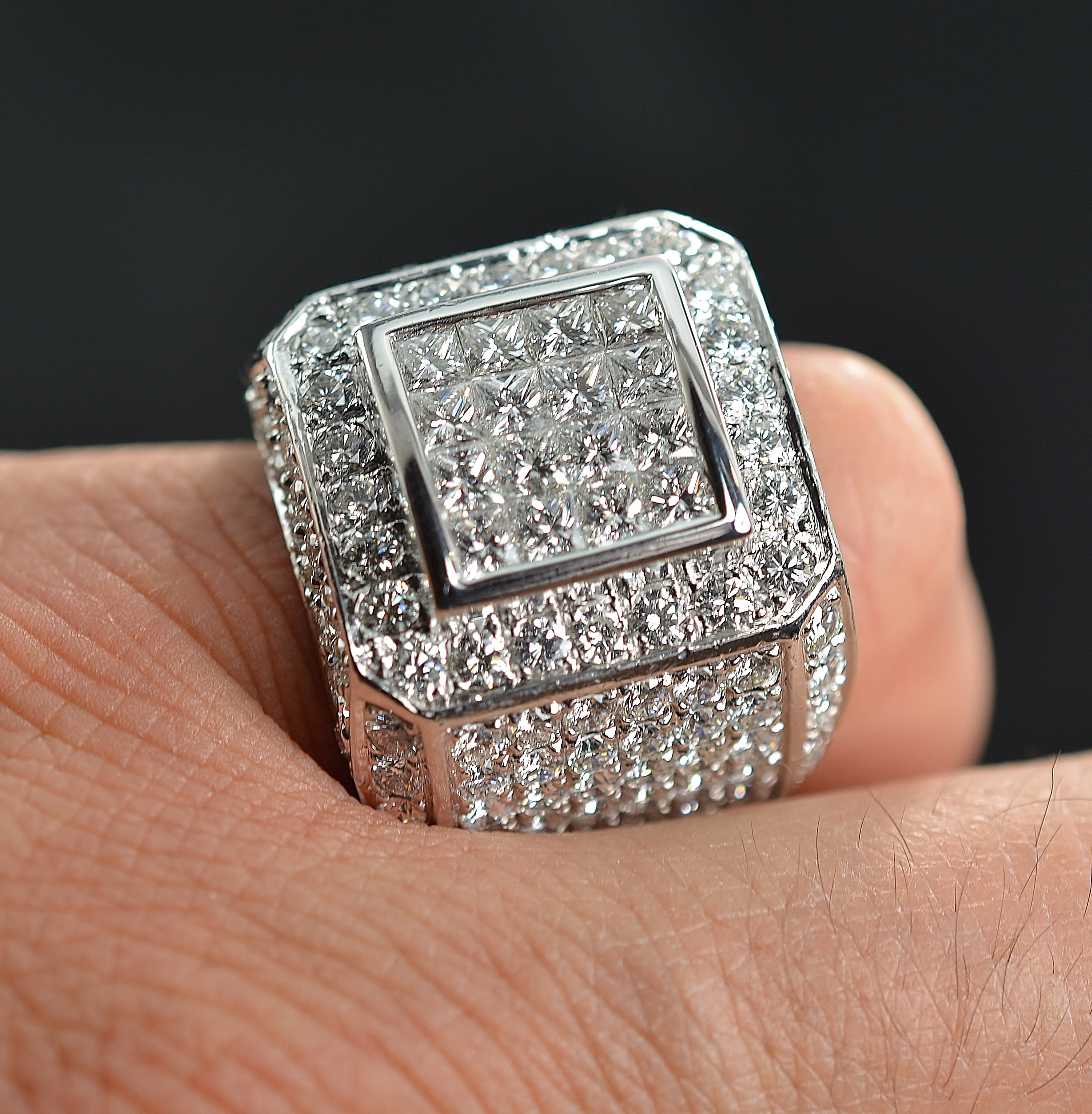 Mens Diamond Pinky Rings
 $12 856 Retail 7 88 Carats t w Diamond Mens Pinky Ring