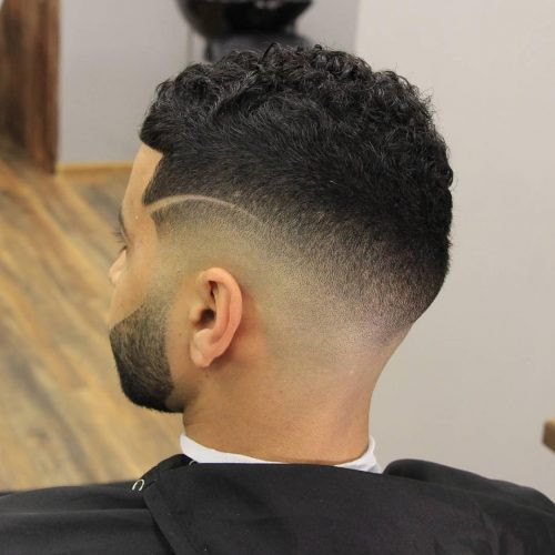 Mens Hairstyles With Line
 34 Best Men s Hairstyles for Curly Hair Trending in 2019