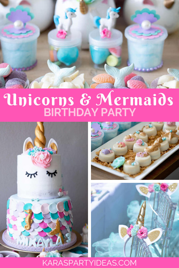 Mermaid And Unicorn Party Ideas
 Kara s Party Ideas Unicorns and Mermaids Birthday Party