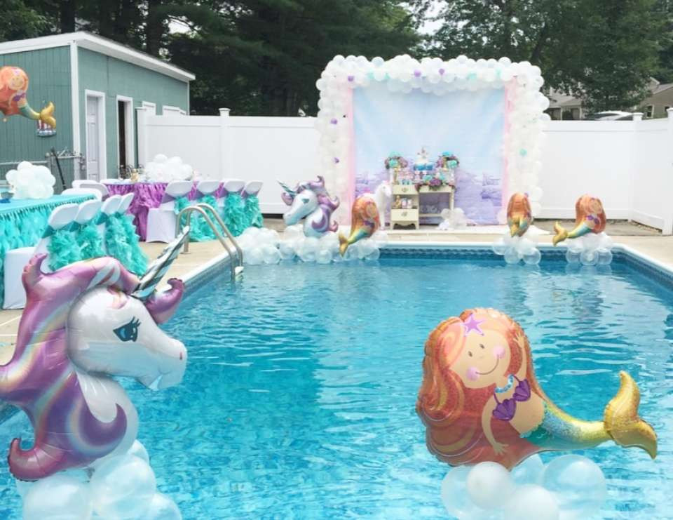 Mermaid And Unicorn Party Ideas
 Unicorns Mermaids fairies Birthday "Fantasy Island