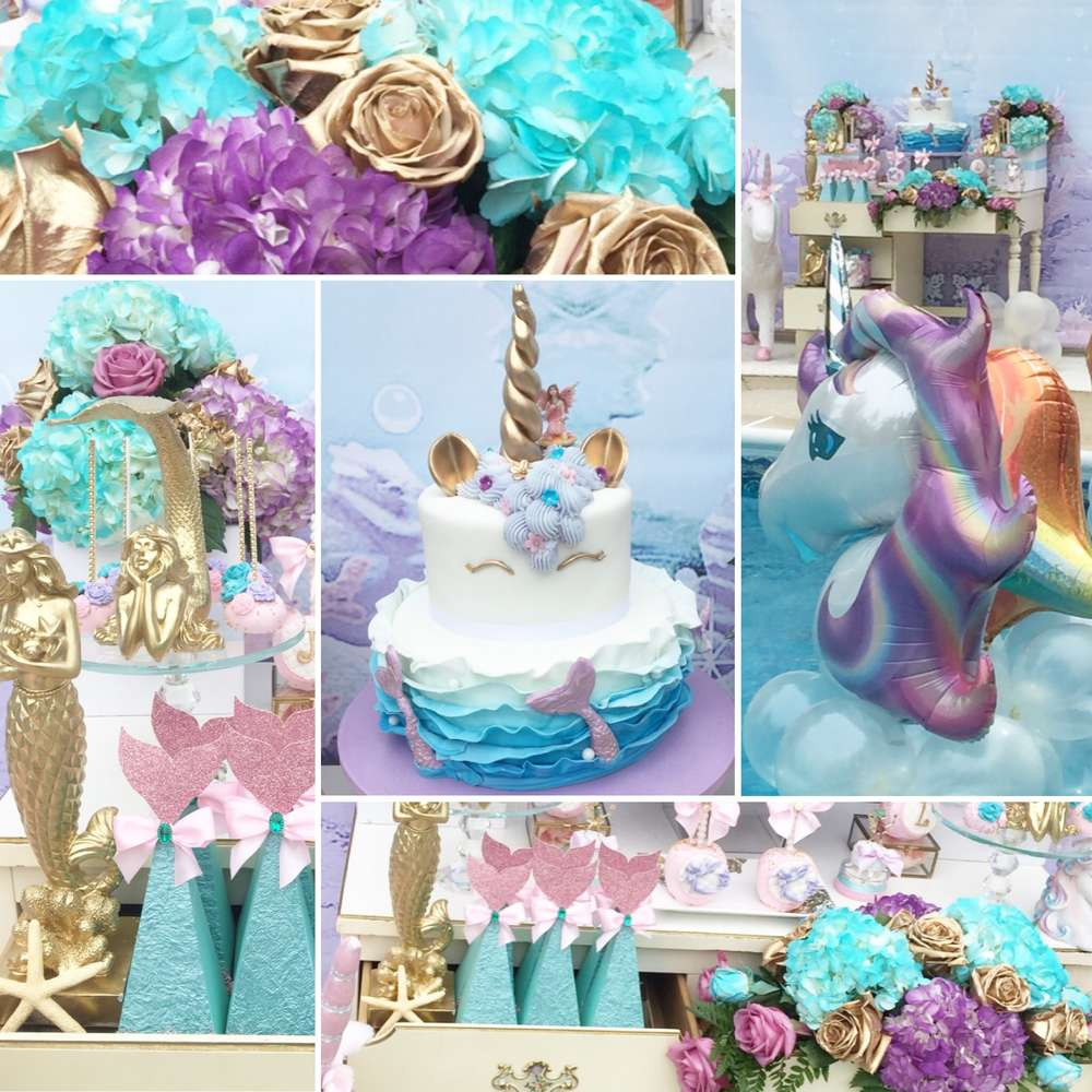 Mermaid And Unicorn Party Ideas
 Unicorns Mermaids fairies Birthday Party Ideas