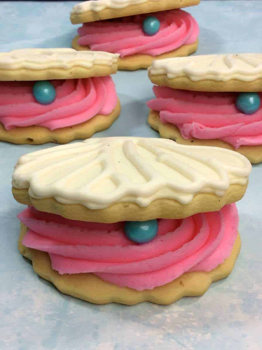 Mermaid And Unicorn Party Snack Ideas
 Disney Inspired Clam Shell Little Mermaid Biscuits · The