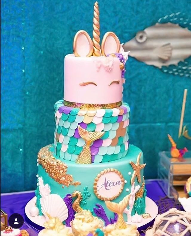 Mermaid And Unicorn Party Snack Ideas
 A little bit of everything birthday cake for a proper