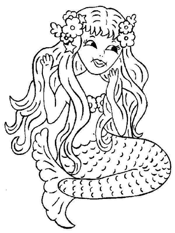 Mermaid Coloring Pages Kids
 Free Printable Mermaid Coloring Pages For Kids
