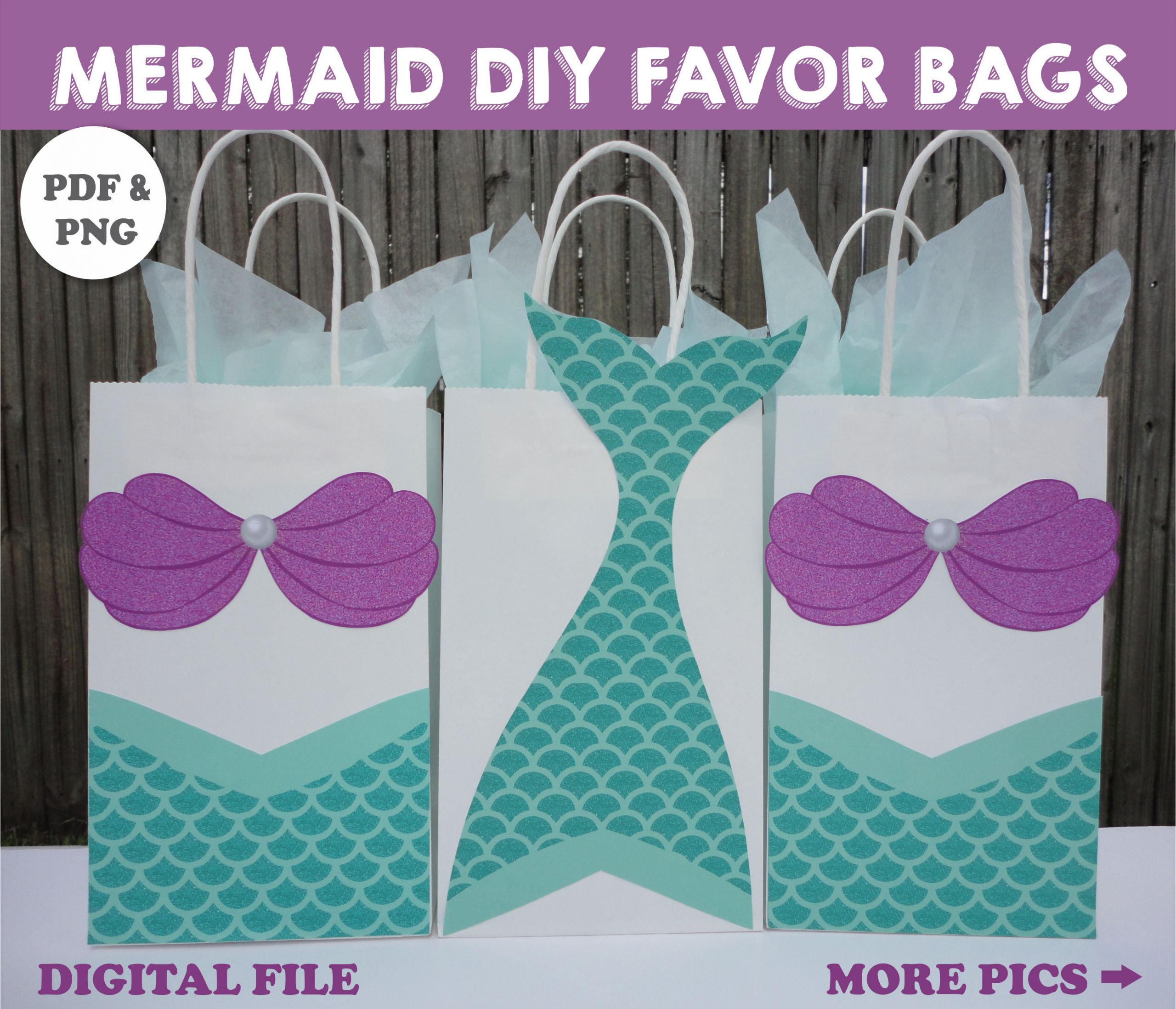 Mermaid Party Bag Ideas
 Mermaid Favor Bags Mermaid Party Bags Mermaid Birthday Party