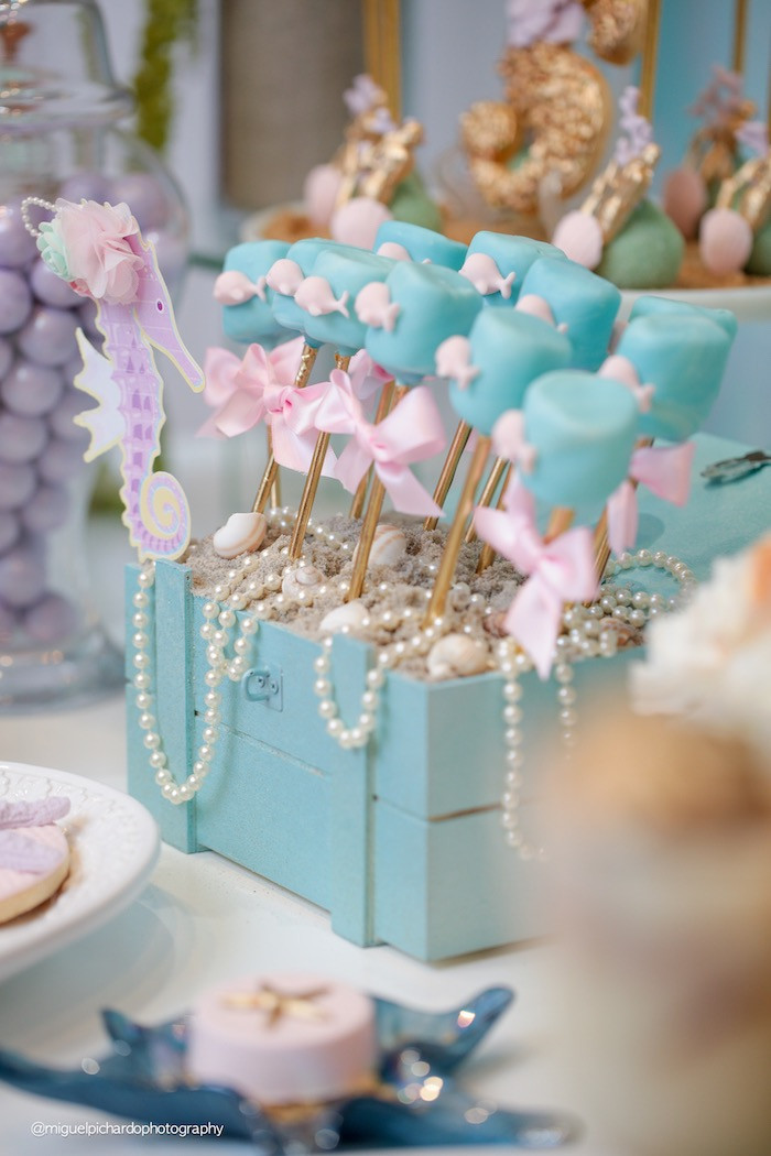 Mermaid Party Ideas Pinterest
 Kara s Party Ideas Pastel Mermaid Birthday Party