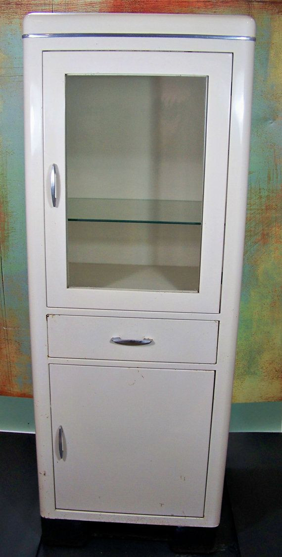 Metal Bathroom Storage Cabinet
 Vintage Medical Cabinet Metal Industrial by